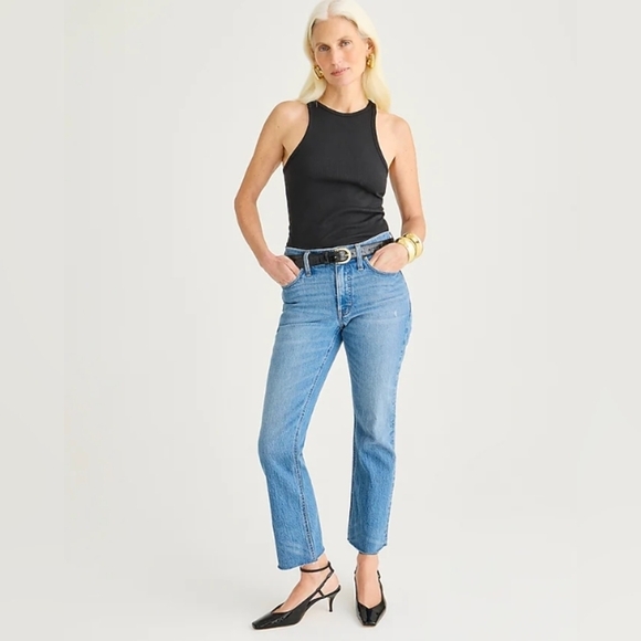 NWT J. Crew 9" demi boot crop jeans Sz 30 Tall - Picture 1 of 9